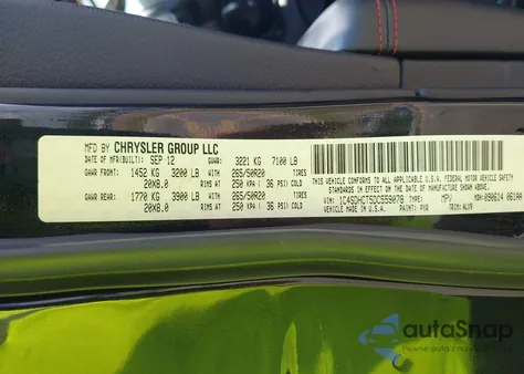 2013 Dodge Durango R/T from USA, damaged, VIN 1C4SDHCT5DC559078